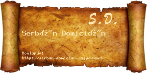 Serbán Domicián névjegykártya